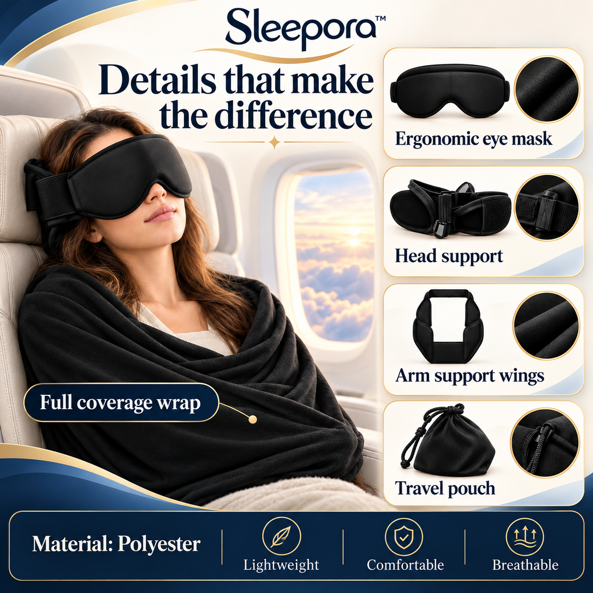Sleepora™ 3-in-1 Sleep Kit.